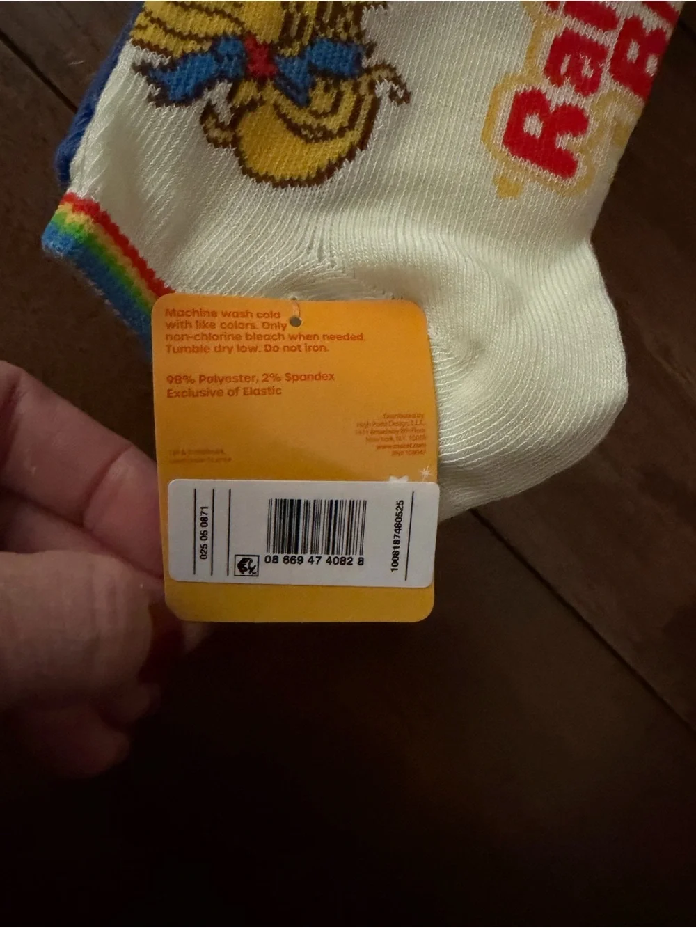Kids Character Crew Socks - Yellow with Rainbow Brite 🌈
